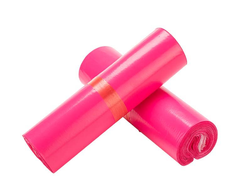 荷泽玫红色快递袋-02